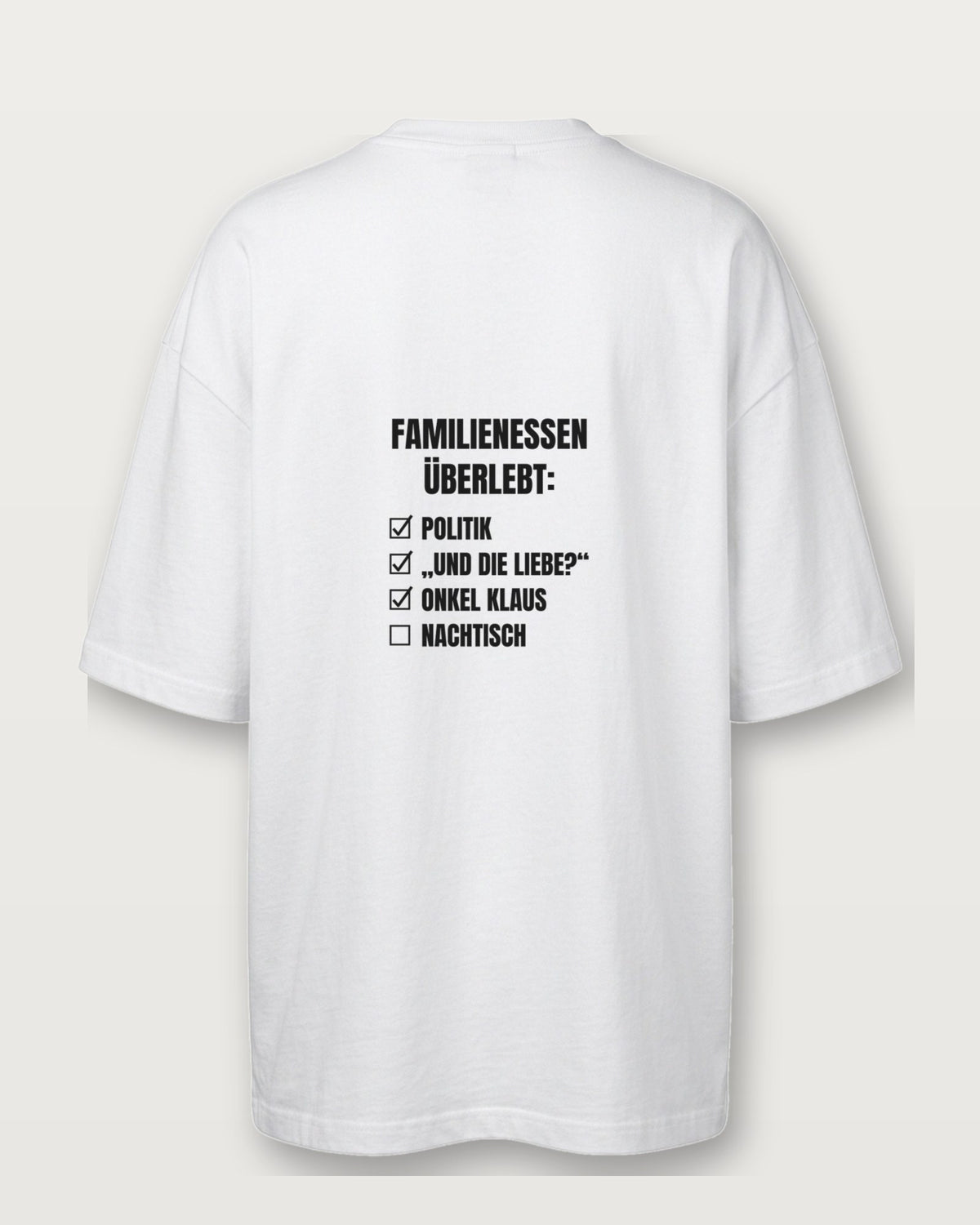 Familienessen überlebt - Weiß